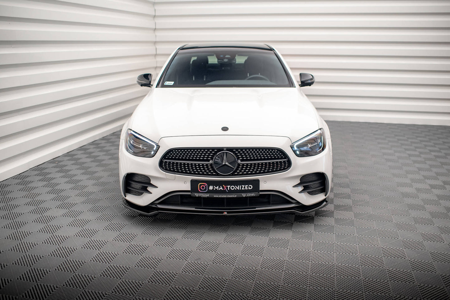 Front Ansatz V.1 für Mercedes-Benz E AMG-Line W213 Facelift schwarz matt