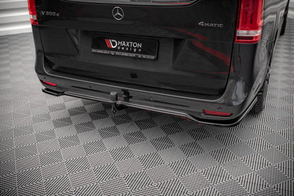 Mittlerer Diffusor Heck Ansatz DTM Look für Mercedes-Benz V-Klasse AMG-Line W447 Facelift schwarz Hochglanz