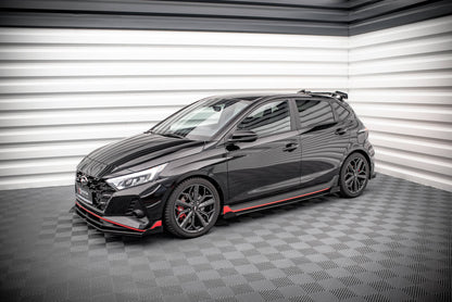 Street Pro Seitenschweller Ansatz für + Flaps Hyundai I20 N Mk3 schwarz Hochglanz