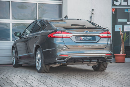 Diffusor Heck Ansatz für Ford Mondeo Vignale Mk5 Facelift schwarz matt