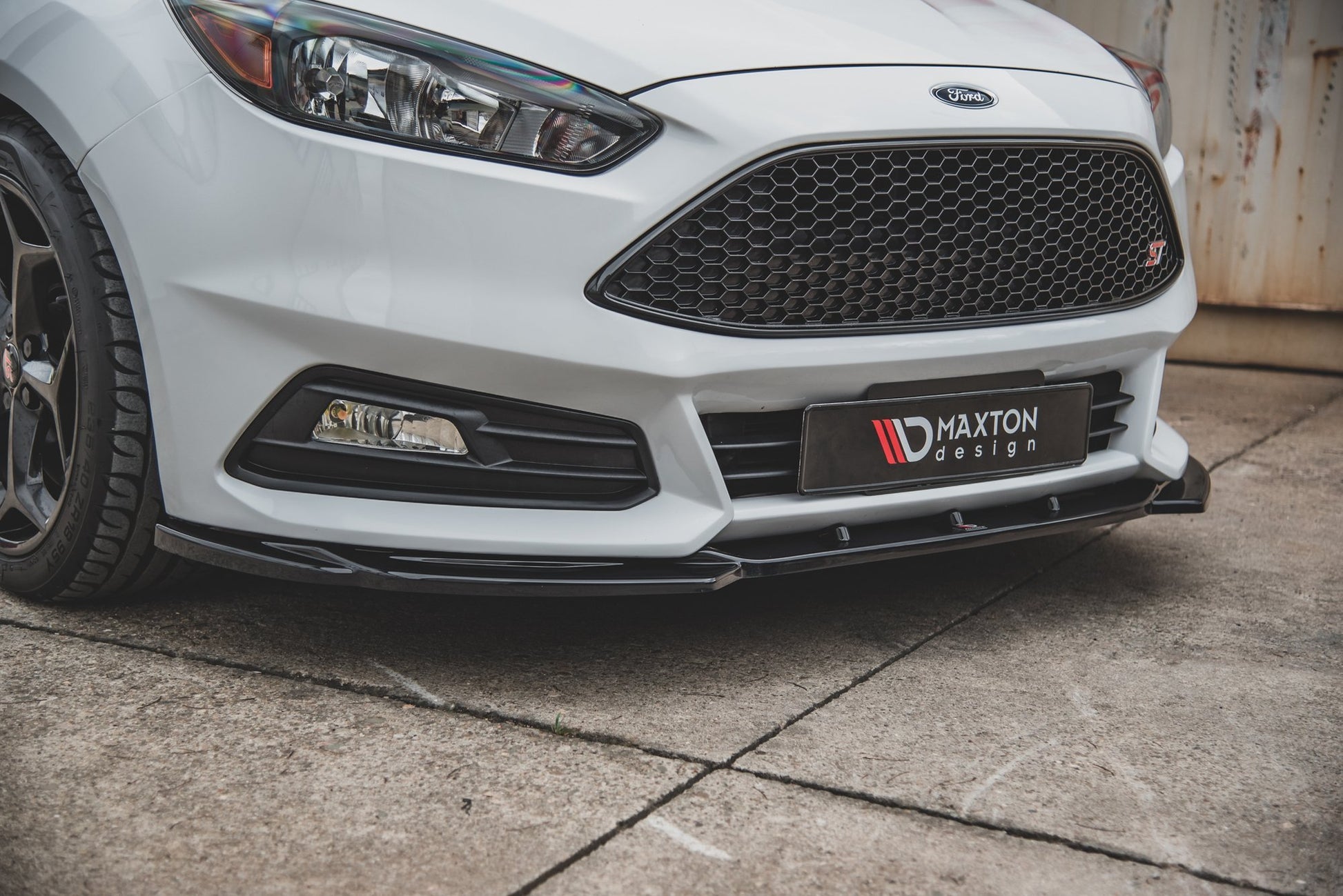 Front Ansatz V.5 für Ford Focus ST Mk3 Facelift schwarz matt