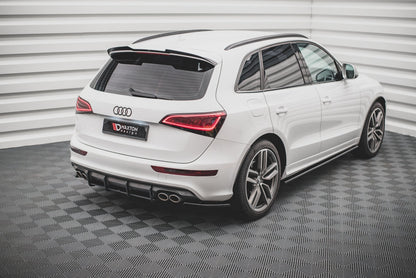Heck Ansatz Flaps Diffusor für Audi SQ5 Mk1 (8R) schwarz matt