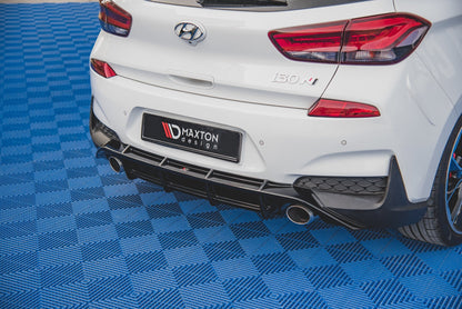 Diffusor Heck Ansatz V.3 für Hyundai I30 N Mk3 Hatchback Carbon Look