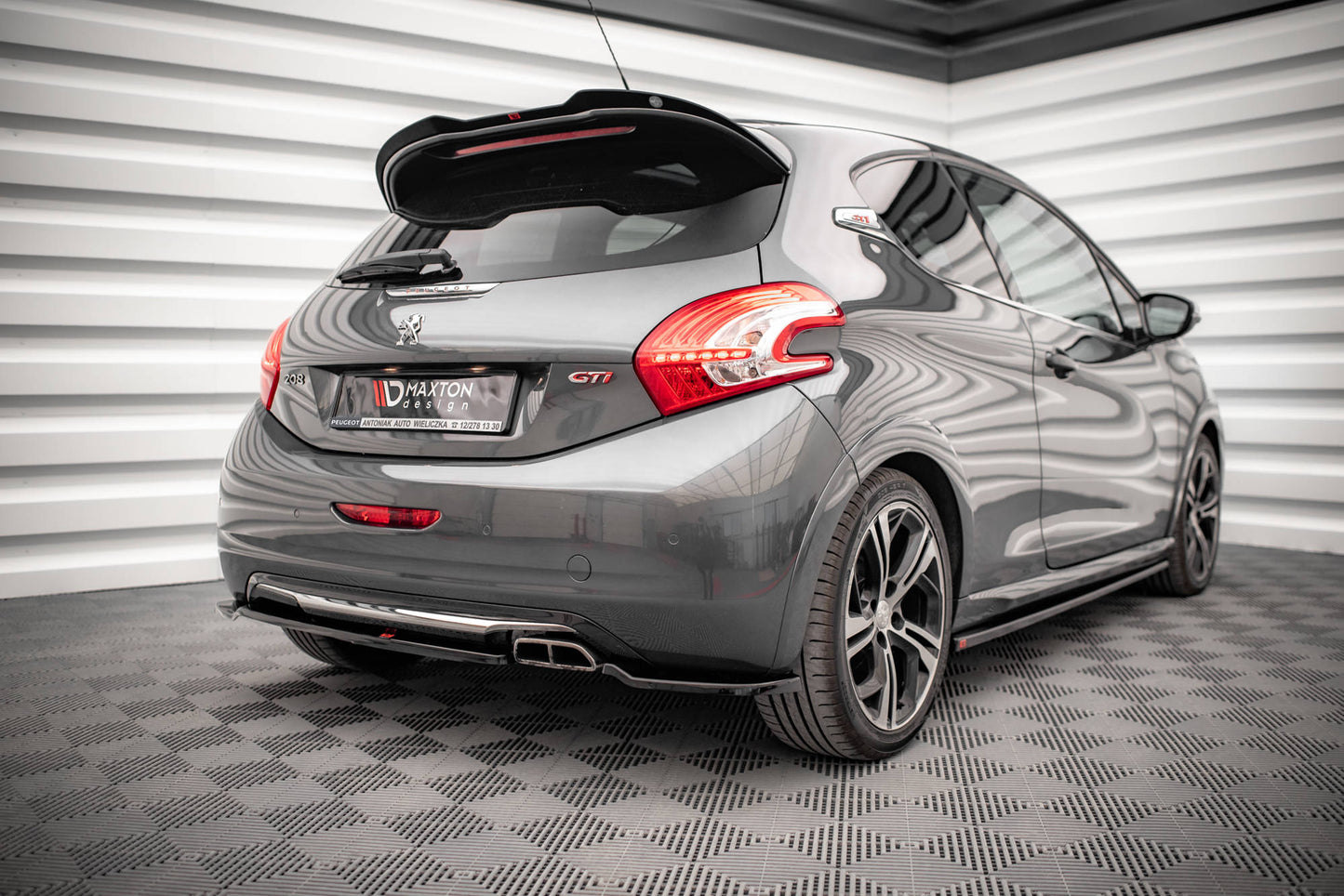 Spoiler CAP für Peugeot 208 GTi Mk1 schwarz Hochglanz
