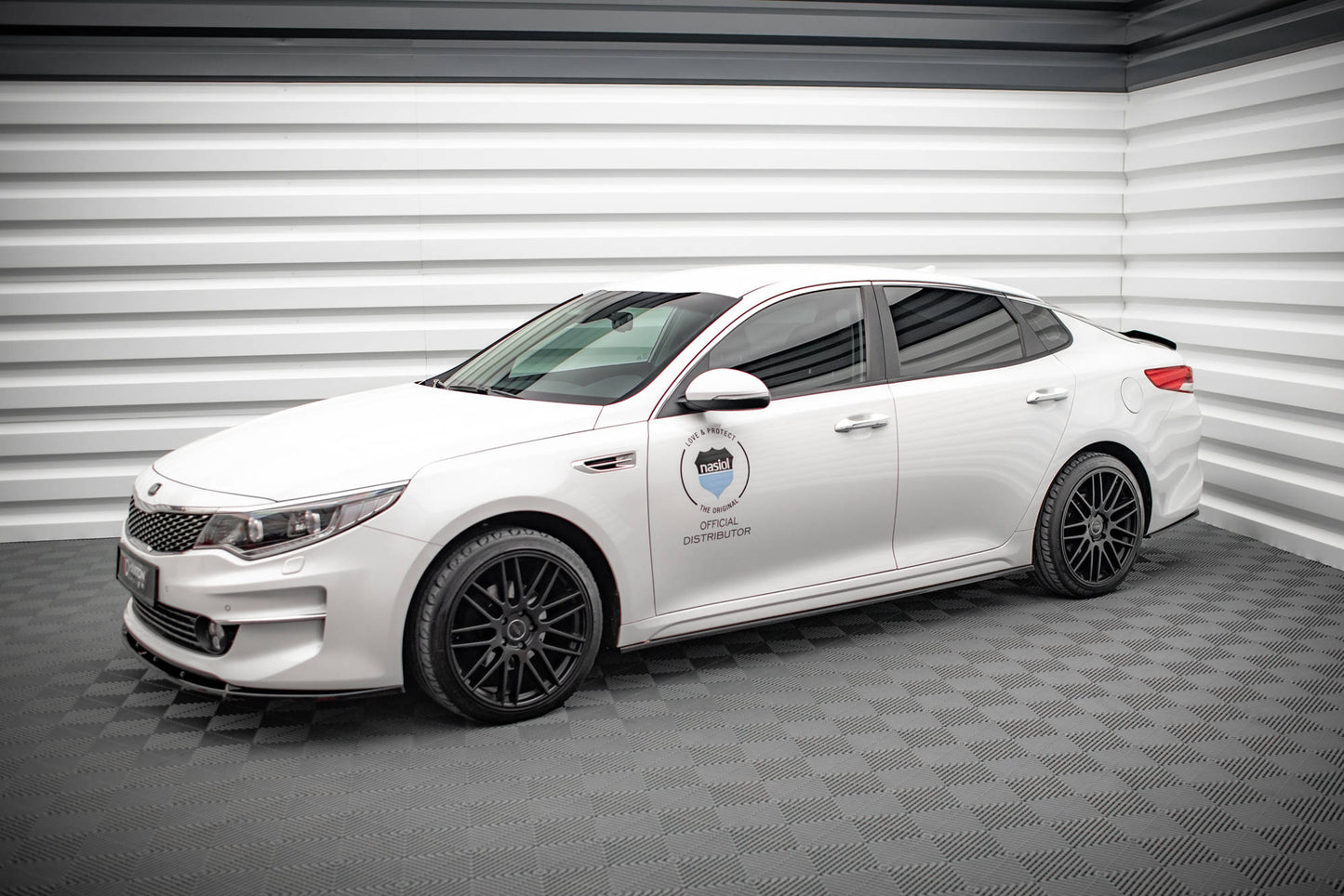 Seitenschweller Ansatz für Kia Optima Mk4 schwarz matt