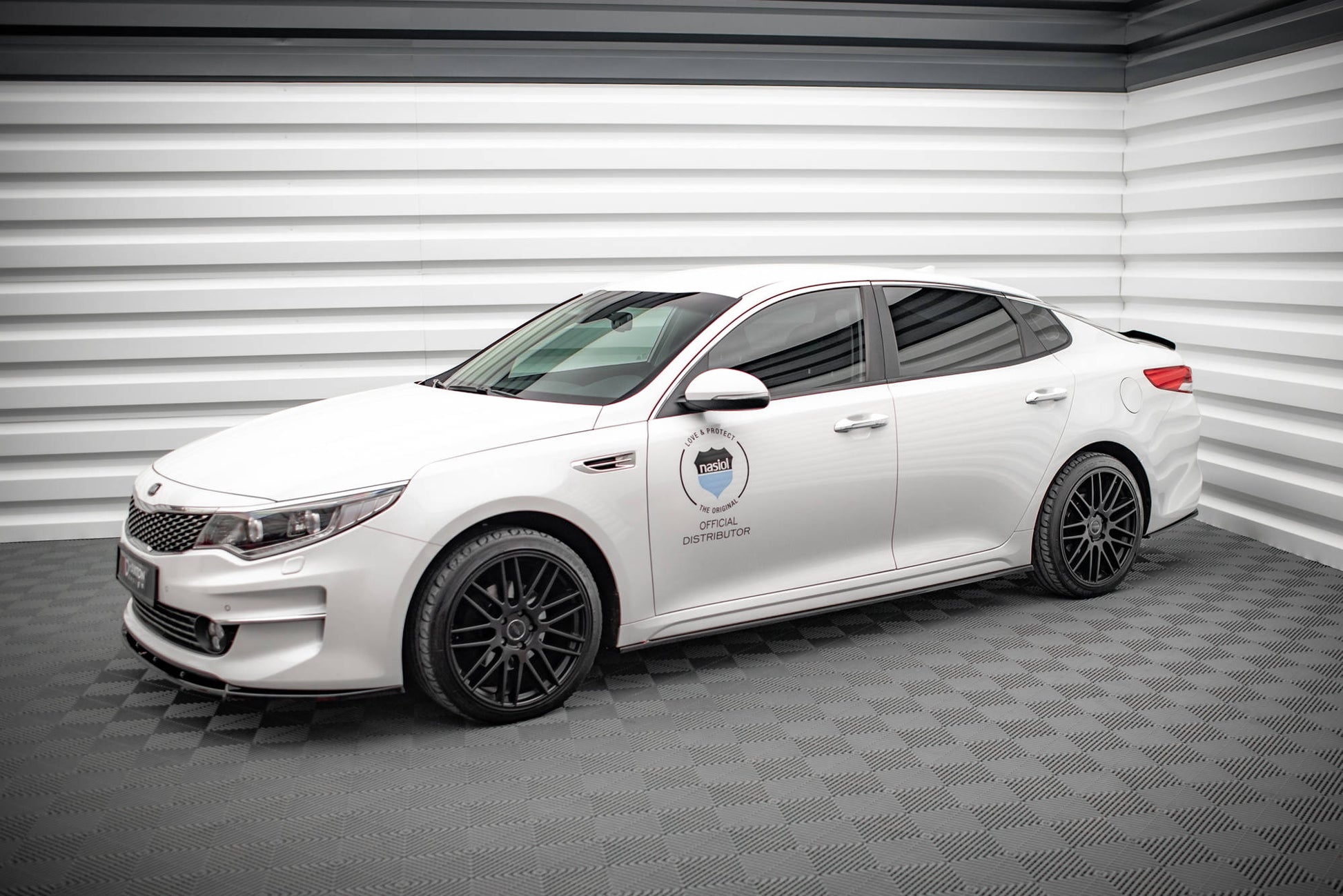Seitenschweller Ansatz für Kia Optima Mk4 schwarz matt