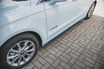 Seitenschweller Ansatz für Ford Mondeo Mk5 Facelift/Preface schwarz matt