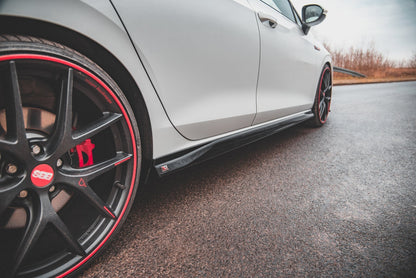 Seitenschweller Ansatz für V.3 für Volkswagen Golf 8 GTI schwarz matt