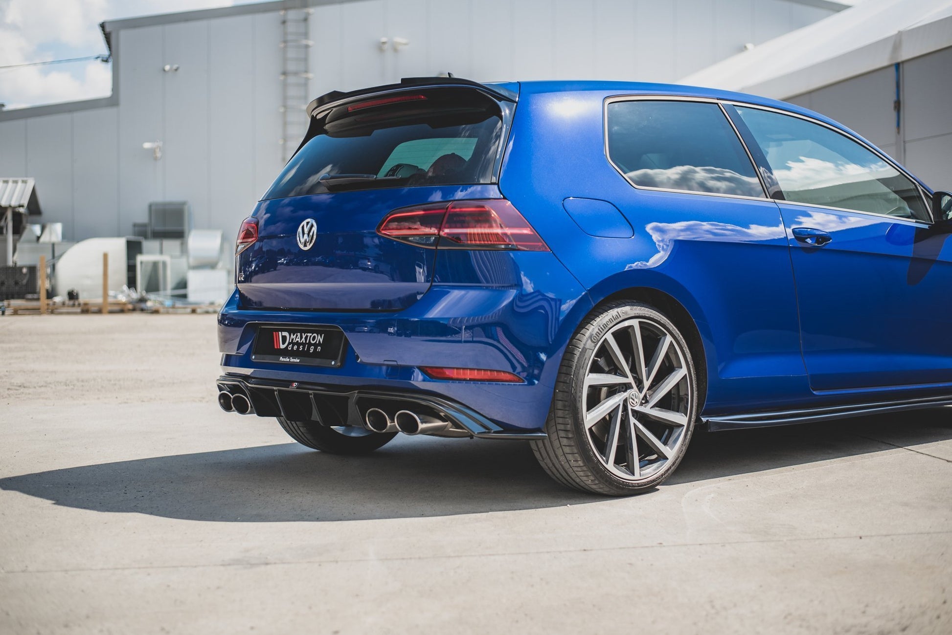 Diffusor Heck Ansatz V.3 für VW Golf 7 R Facelift Carbon Look