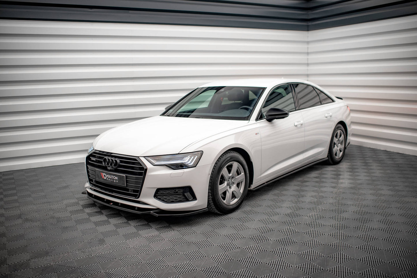 Seitenschweller Ansatz für Audi A6 C8 Carbon Look