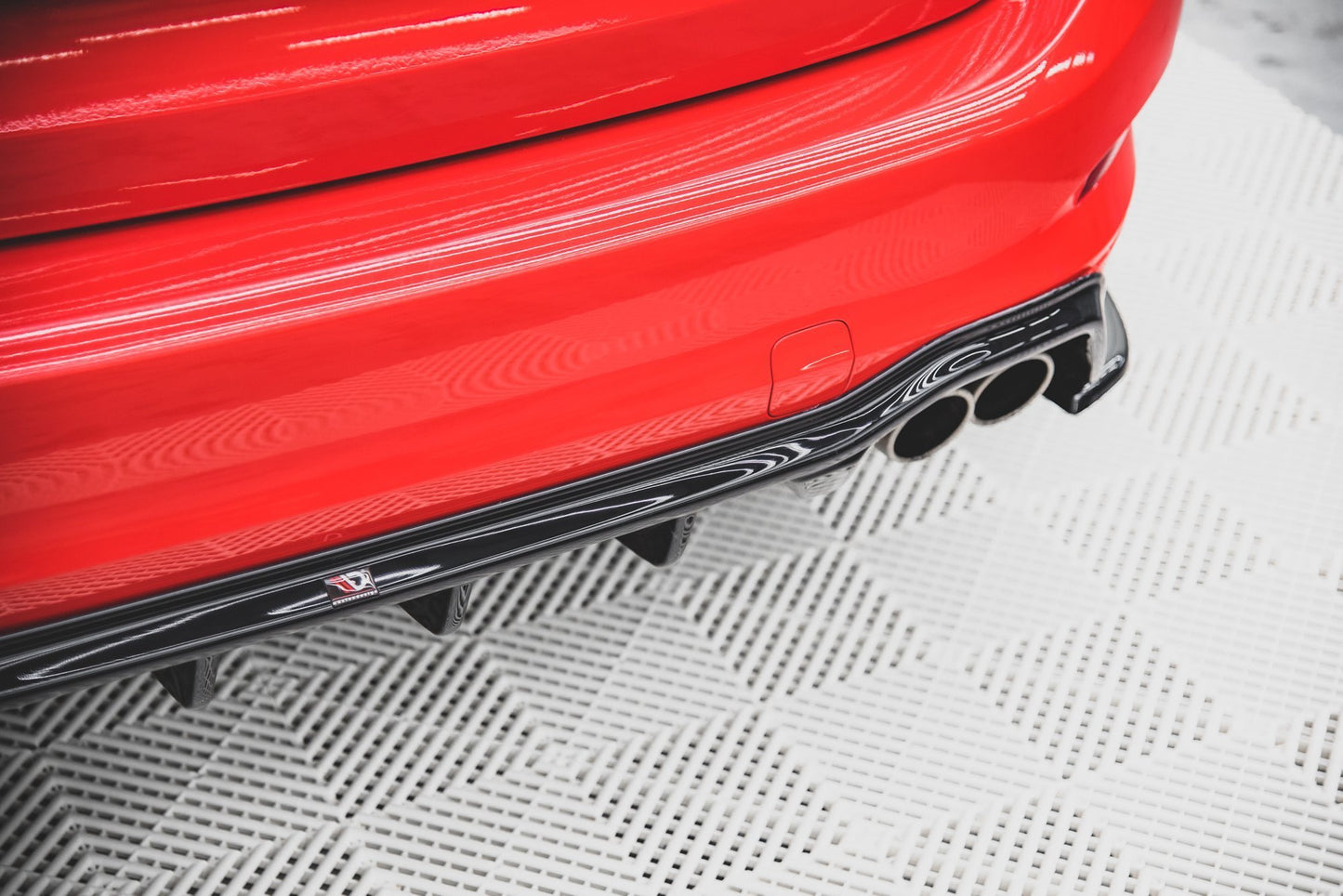 Diffusor Heck Ansatz für Ford Focus ST-Line Kombi Mk4 schwarz matt