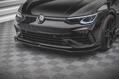 Front Ansatz V.3 für Volkswagen Golf R Mk8 schwarz Hochglanz