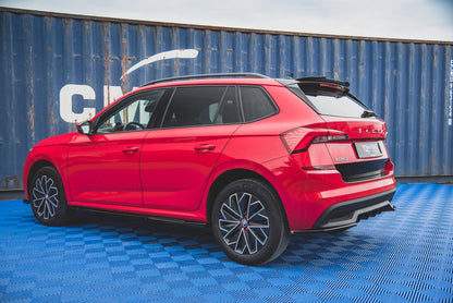 Heck Ansatz Flaps Diffusor für Skoda Kamiq schwarz matt