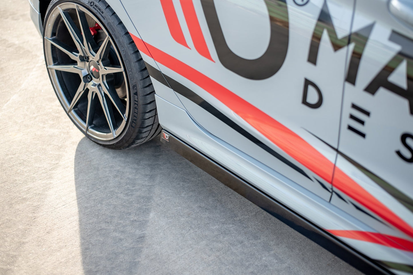 Seitenschweller Ansatz für V.2 für Ford Fiesta Mk8 ST / ST-Line schwarz matt