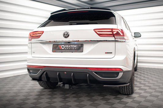 Diffusor Heck Ansatz für Volkswagen Atlas Cross Sport schwarz matt