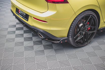 Heck Ansatz Flaps Diffusor +Flaps für V.1 Volkswagen Golf 8 GTI Clubsport