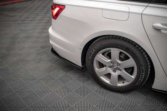 Mittlerer Diffusor Heck Ansatz für Audi A6 C8 Carbon Look