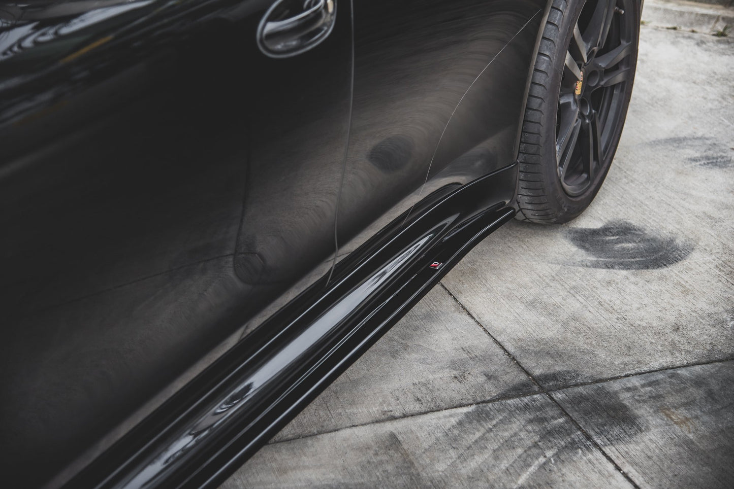 Seitenschweller Ansatz für V.2 für Porsche Panamera Turbo 970 Facelift Carbon Look
