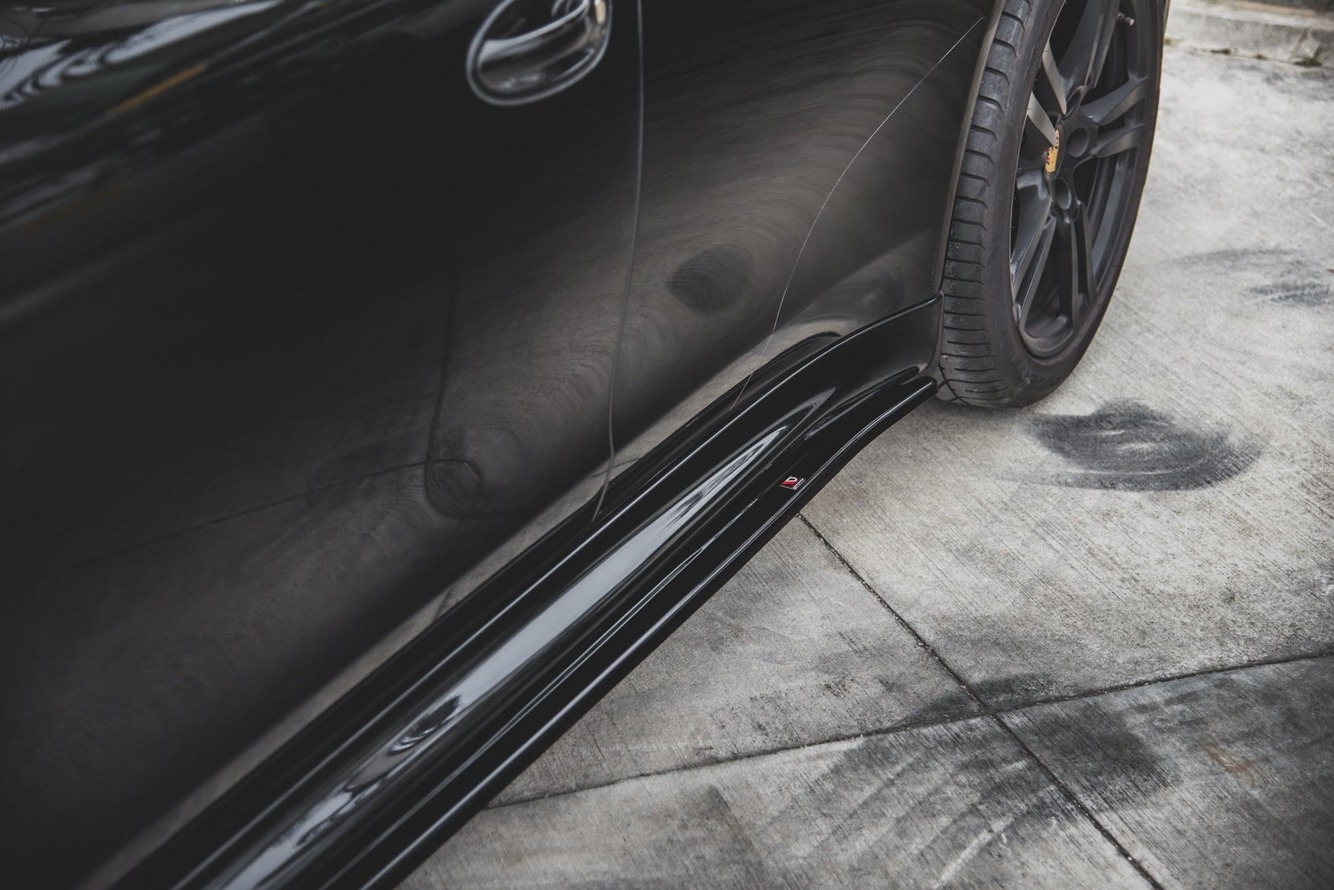 Seitenschweller Ansatz für V.2 für Porsche Panamera Turbo 970 Facelift Carbon Look