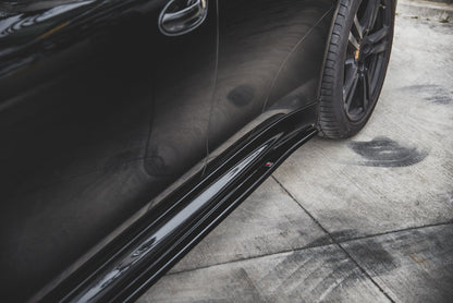 Seitenschweller Ansatz für V.2 für Porsche Panamera Turbo 970 Facelift Carbon Look