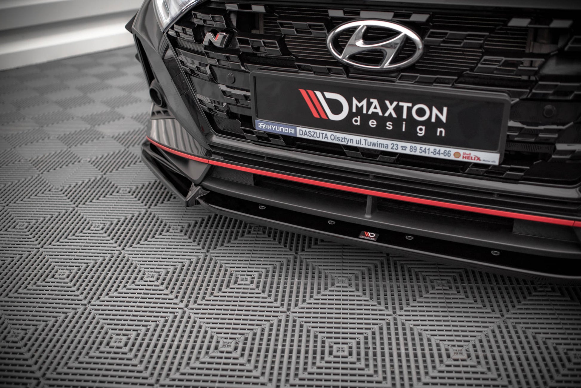 Front Ansatz V.2 für Hyundai I20 N Mk3 schwarz Hochglanz