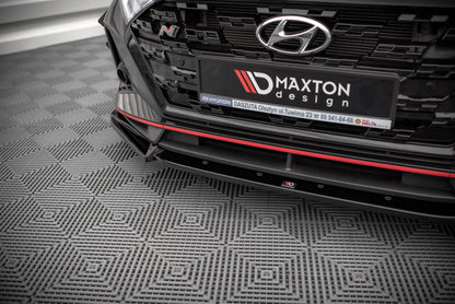 Front Ansatz V.2 für Hyundai I20 N Mk3 schwarz Hochglanz