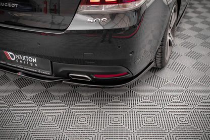 Mittlerer Diffusor Heck Ansatz für Peugeot 508 GT Mk1 Facelift Carbon Look