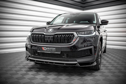 Front Ansatz V.1 für Skoda Kodiaq Mk1 Facelift schwarz Hochglanz