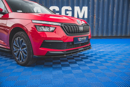 Front Ansatz V.2 für Skoda Kamiq schwarz Hochglanz