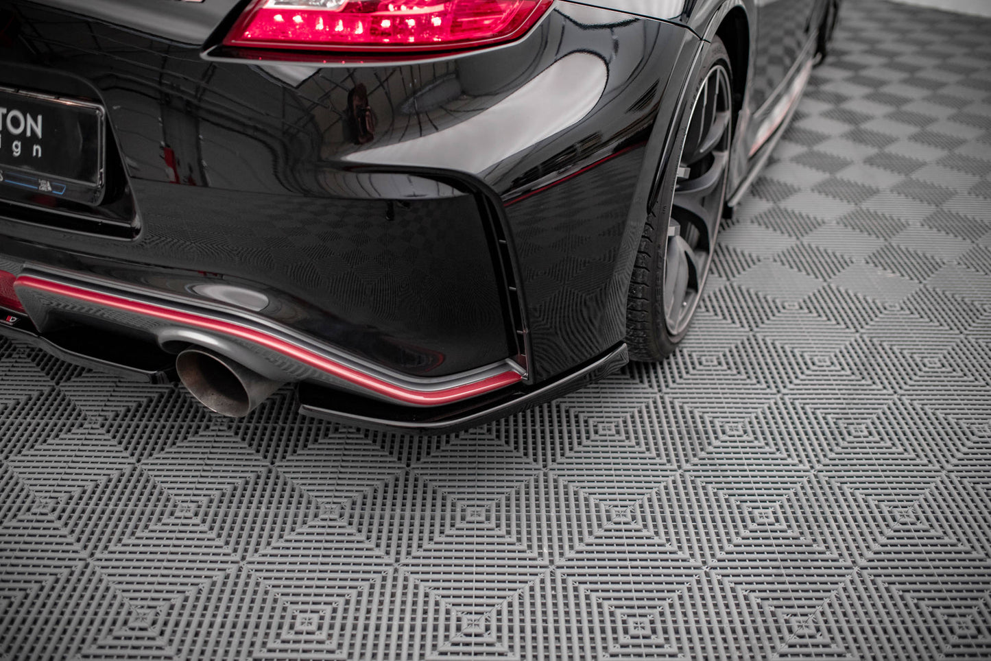 Heck Ansatz Flaps Diffusor für Nissan 370Z Nismo Facelift Carbon Look