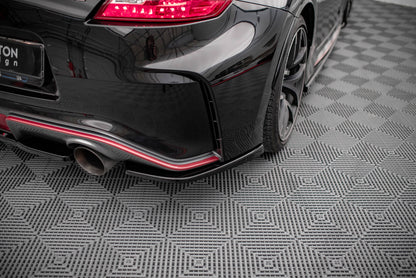 Heck Ansatz Flaps Diffusor für Nissan 370Z Nismo Facelift Carbon Look