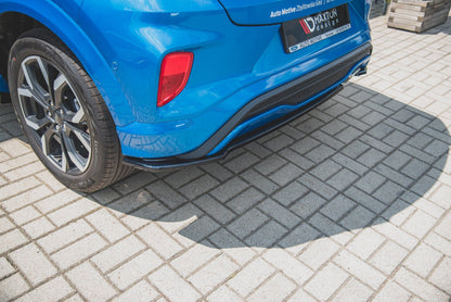 Heck Ansatz Flaps Diffusor für Ford Puma ST-Line Carbon Look
