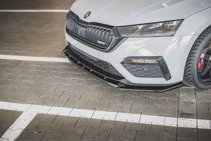 Front Ansatz V.1 für Skoda Octavia RS Mk4 schwarz matt