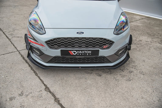 Front Stoßstangen Racing Flaps passend für Ford Fiesta Mk8 ST / ST-Line schwarz Hochglanz