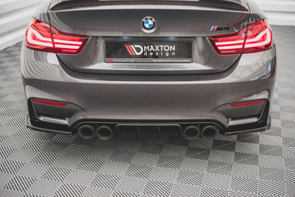 Heck Ansatz Flaps Diffusor V.2 für BMW M4 F82 schwarz matt