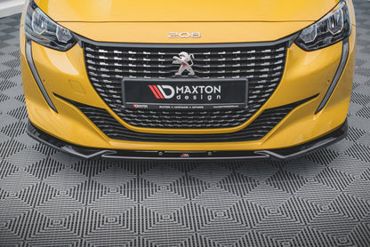 Front Ansatz V.2 für Peugeot 208 Mk2 schwarz Hochglanz