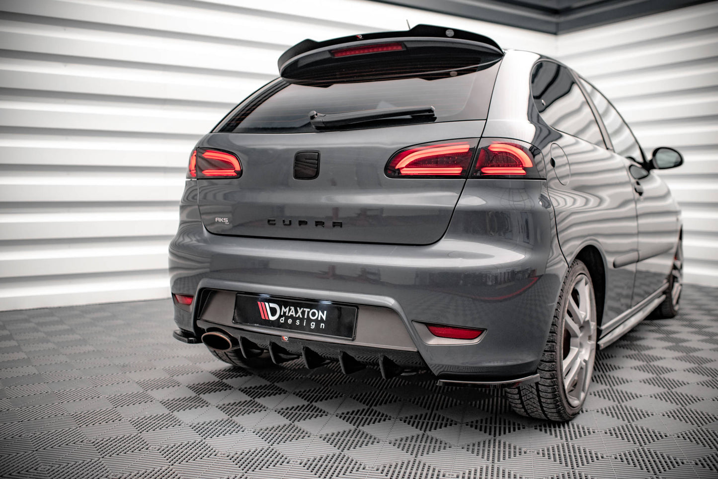 Diffusor Heck Ansatz für Seat Ibiza Cupra Mk3 schwarz matt