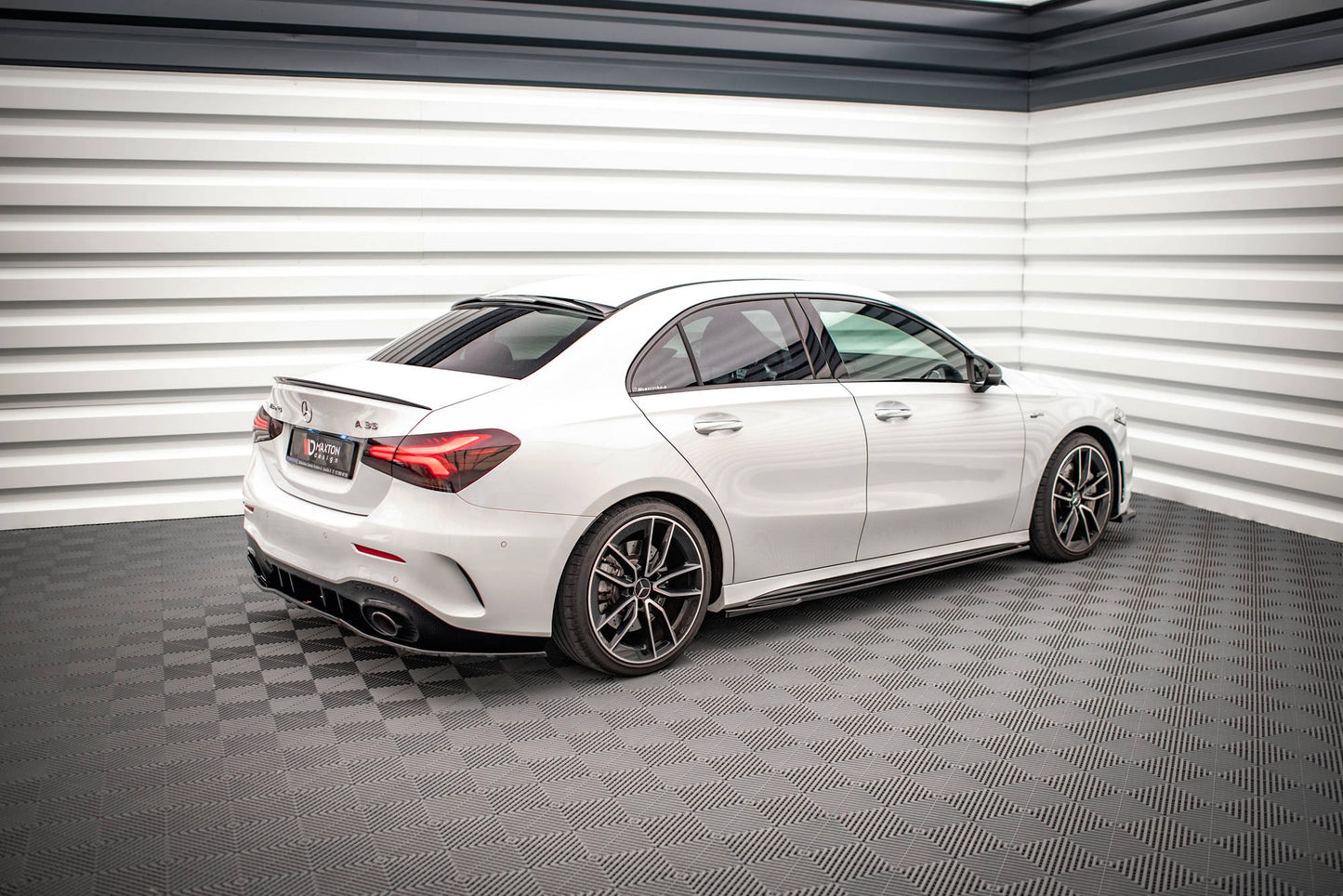 Seitenschweller Ansatz für V.2 für  Mercedes A35 AMG / AMG-Line W177  schwarz matt