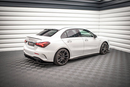 Seitenschweller Ansatz für V.2 für  Mercedes A35 AMG / AMG-Line W177  schwarz matt