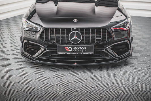 Front Ansatz V.1 für Mercedes-AMG CLA 45 Aero C118 schwarz Hochglanz