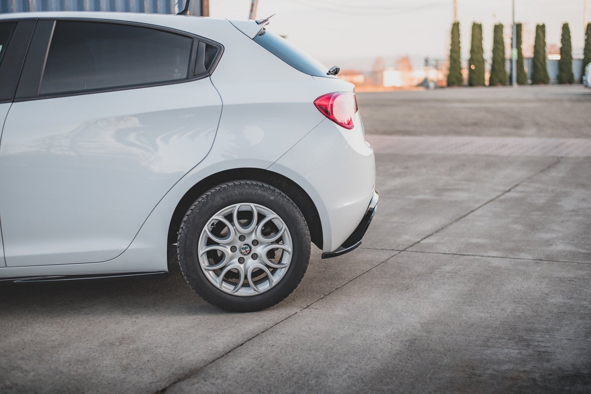 Heck Ansatz Flaps Diffusor V.3 für Alfa Romeo Giulietta Facelift schwarz matt
