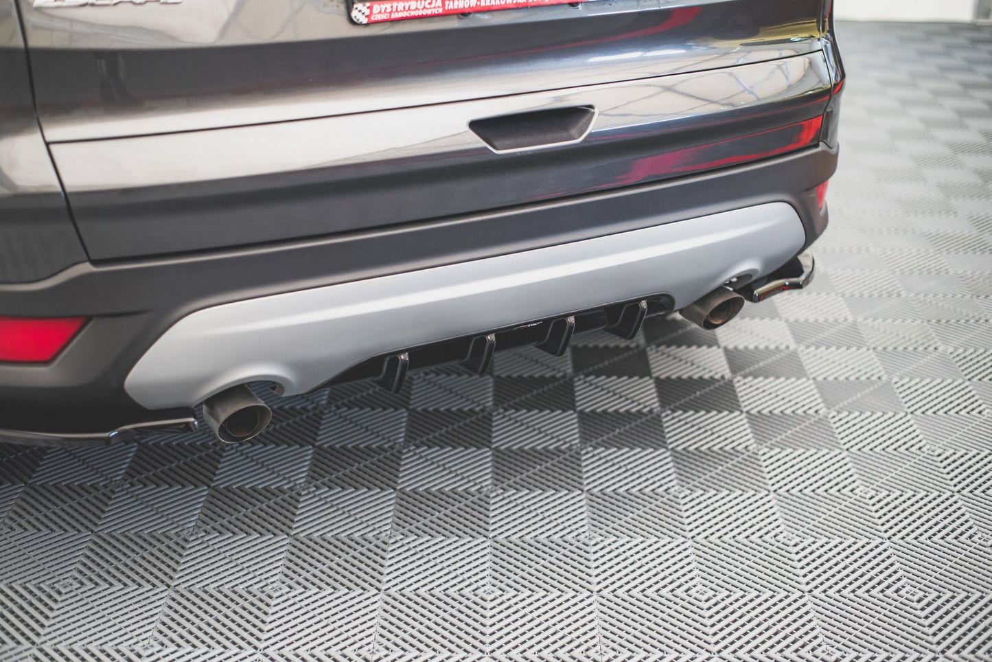 Diffusor Heck Ansatz für Ford Escape Mk3 Carbon Look