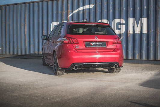 Heck Ansatz Flaps Diffusor für Peugeot 308 GT Mk2 Facelift schwarz matt