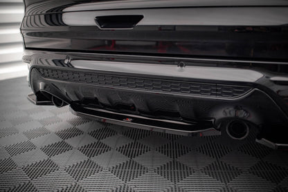 Mittlerer Diffusor Heck Ansatz für Ford Escape ST-Line Mk3 schwarz Hochglanz