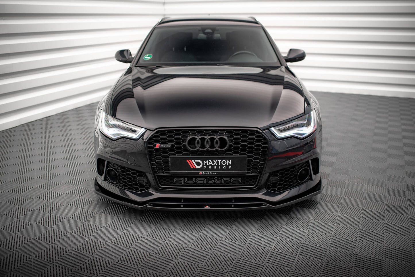 Front Ansatz für Audi A6 RS6 Look C7 schwarz matt