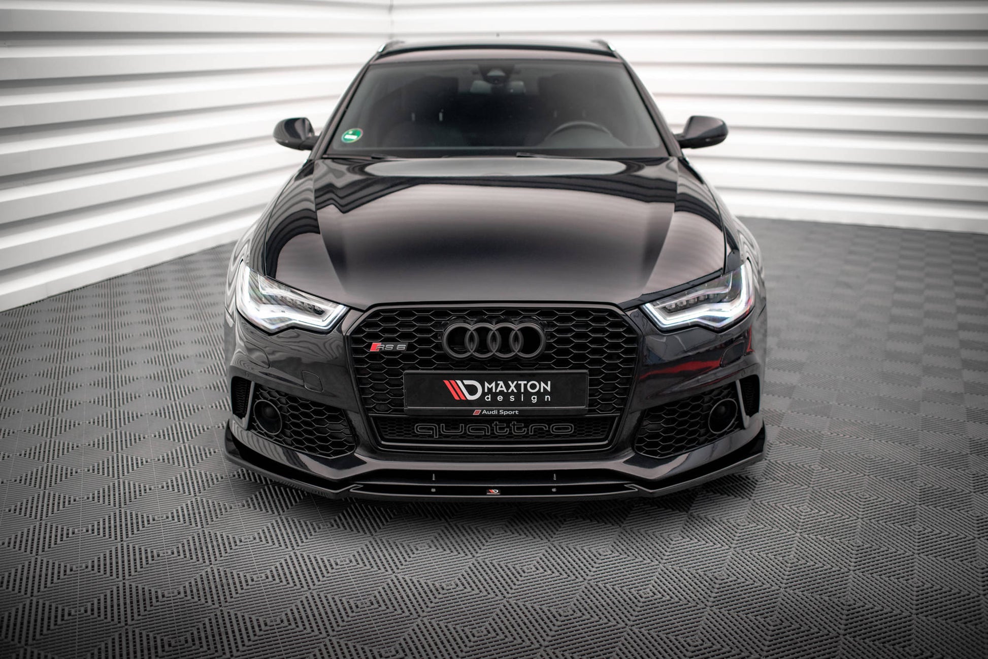 Front Ansatz für Audi A6 RS6 Look C7 schwarz matt