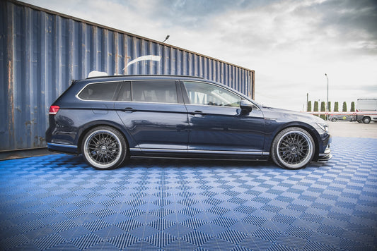 Seitenschweller Ansatz für Volkswagen Passat B8 schwarz matt