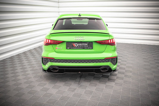 Mittlerer Diffusor Heck Ansatz für Audi RS3 Limousine 8Y schwarz matt