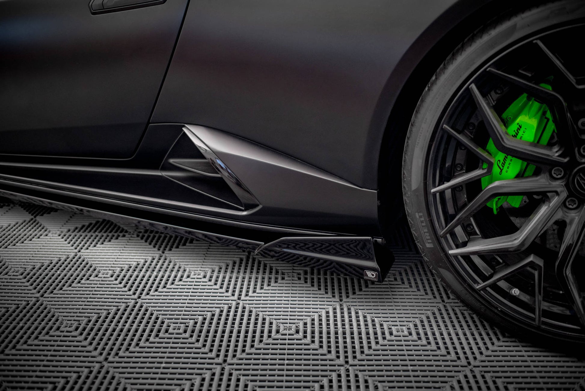 Seitenschweller Ansatz für Lamborghini Huracan EVO schwarz matt