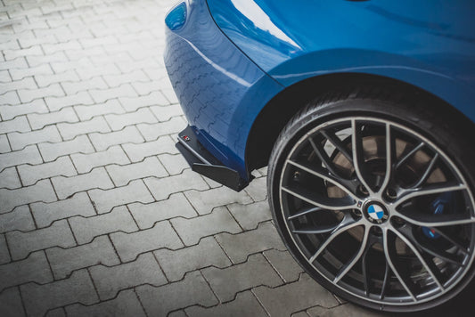 Robuste Racing Heck Ansatz Flaps Diffusor +Flaps für BMW M135i F20 schwarz Hochglanz